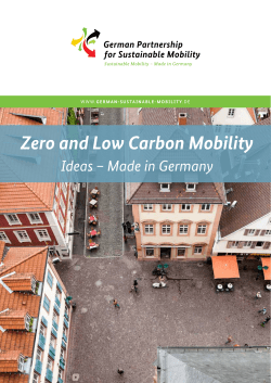 Zero and Low Carbon Mobility, Ideas – Made in Germany