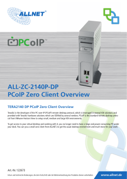 ALL-ZC-2140P-DP PCoIP Zero Client Overview