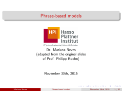 Phrase-based models