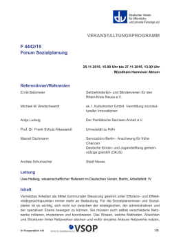 Programm der Veranstaltung