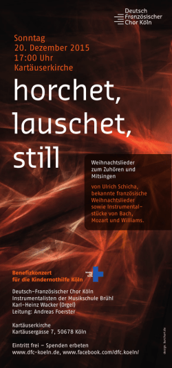 horchet, lauschet - Deutsch