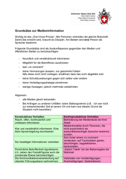 Grunds&auml;tze zur Medieninformation
