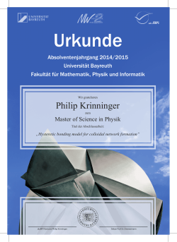 Philip Krinninger - Universität Bayreuth