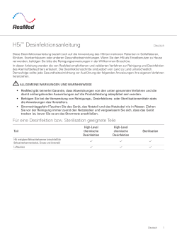 H5i™ Desinfektionsanleitung