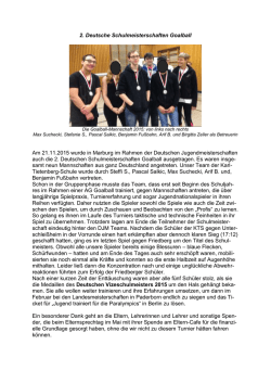 Goalball Schulmeisterschaft 2015