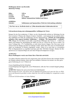 Pfeilfangnetz grün - Beier Distribution