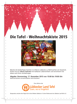 Die Tafel - Weihnachtskiste 2015