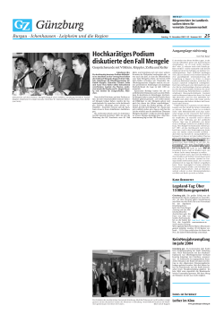 Hochkar&auml;tiges Podium diskutierte den Fall Mengele