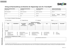 Antrag auf Kaminzuteilung und Abnahme der Abgasanlage nach Art