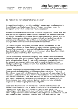 So heizen Sie Ihren Kachelkamin trocken (PDF 124