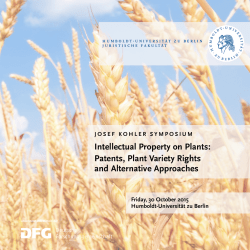 Intellectual Property on Plants: Patents, Plant Variety - Hu