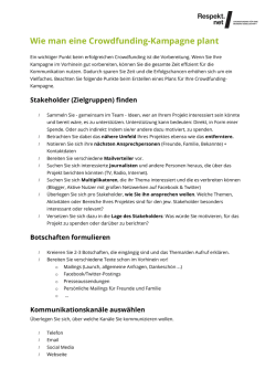 Wie man eine Crowdfunding