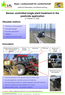 Sensor controlled single plant treatment in the pesticide application