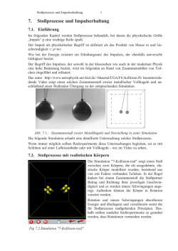 Stoßprozesse und Impulserhaltung (pdf-Datei)