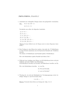 Algebra-Aufgaben: Mengenlehre 6 1. Ausdrücke mit verknüpften