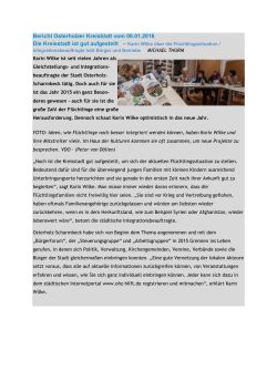 Bericht Osterholzer Kreisblatt vom 06.01.2016
