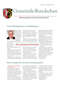 Gemeinde-Rundschau - Gemeinde Elsendorf