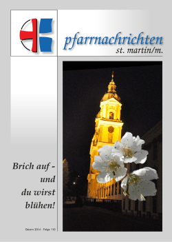 Pfarrnachrichten Ostern 2014 - Pfarre St. Martin im Mühlkreis