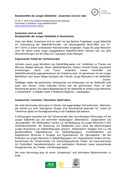Bundestreffen der Jungen Selbsthilfe - Zusammen sind wir