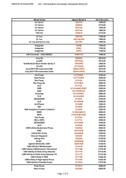 IDO - INSTRUMENT EXCHANGE PROGRAM PRICELIST Page 1 of 2