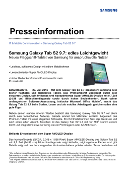 Samsung Galaxy Tab S2 9.7: edles Leichtgewicht