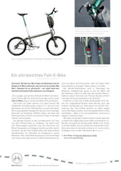 Ein ultraleichtes Falt-E-Bike