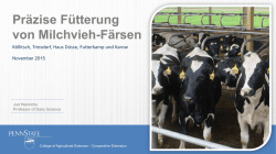 Heinrichs: Pr&auml;zise F&uuml;tterung von Milchvieh-F&auml;rsen