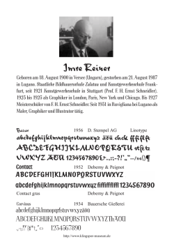 Imre Reiner - Klingspor Museum