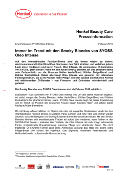 Immer im Trend mit den Smoky Blondes von SYOSS Oleo Intense