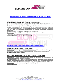 silikone von - BLOND & BRAUN GMBH