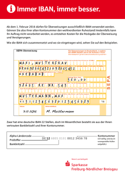 Immer IBAN, immer besser.