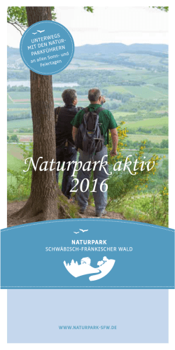 Broschüre "Naturpark aktiv 2016"