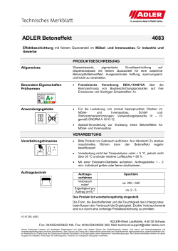 Technisches Merkblatt - ADLER