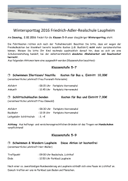 Wintersporttag 2016 Friedrich-Adler