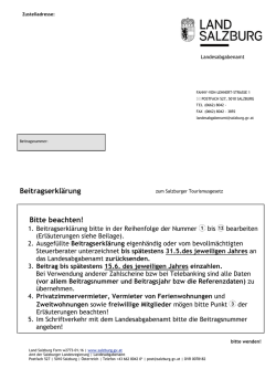 Beitragserkl&auml;rung Bitte beachten!