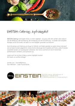 EINSTEIN-Catering: Apéroangebot