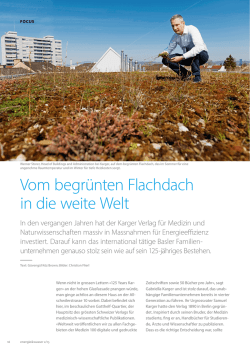 Vom begr&uuml;nten Flachdach in die weite Welt