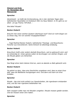 Himmel und Erde 22. November 2015 Manuscript Sprecher