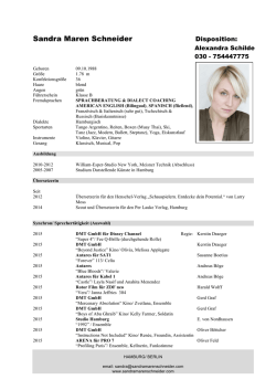 Sprecher Vita 2015 online - Sandra Maren Schneider