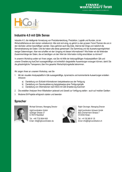 Industrie 4.0 mit Qlik Sense Sprecher