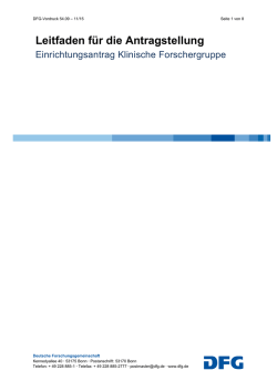 Leitfaden für die Antragstellung