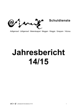 Jahresbericht 14/15 - Schule Adligenswil