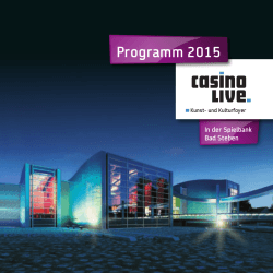 Programm 2015 - Spielbanken Bayern