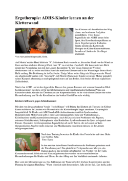 Ergotherapie: ADHS-Kinder lernen an der Kletterwand