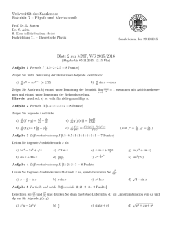 Formeln, Differentialrechnung, Partielle und totale Differentiale