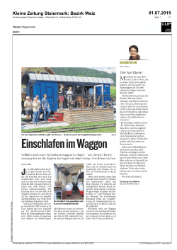 Kleine Zeitung - Einschlafen im Waggon (PDF