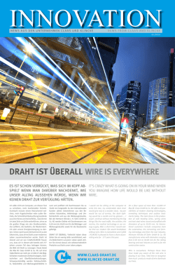 Draht ist &uuml;berall - Claas/Klincke Drahtwerke