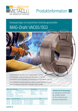 MAG-Draht VAC65 SG3