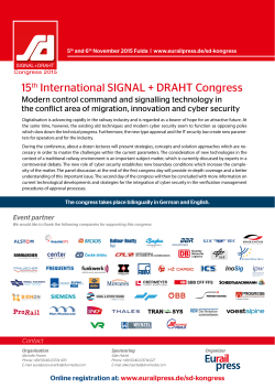 15th International SIGNAL + DRAHT Congress