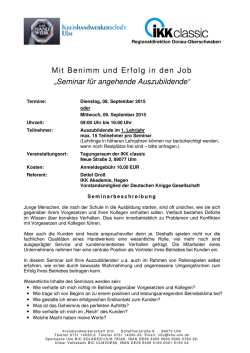 Mit Benimm und Erfolg in den Job